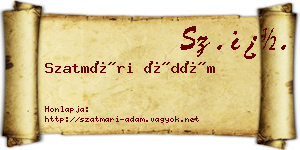 Szatmári Ádám névjegykártya